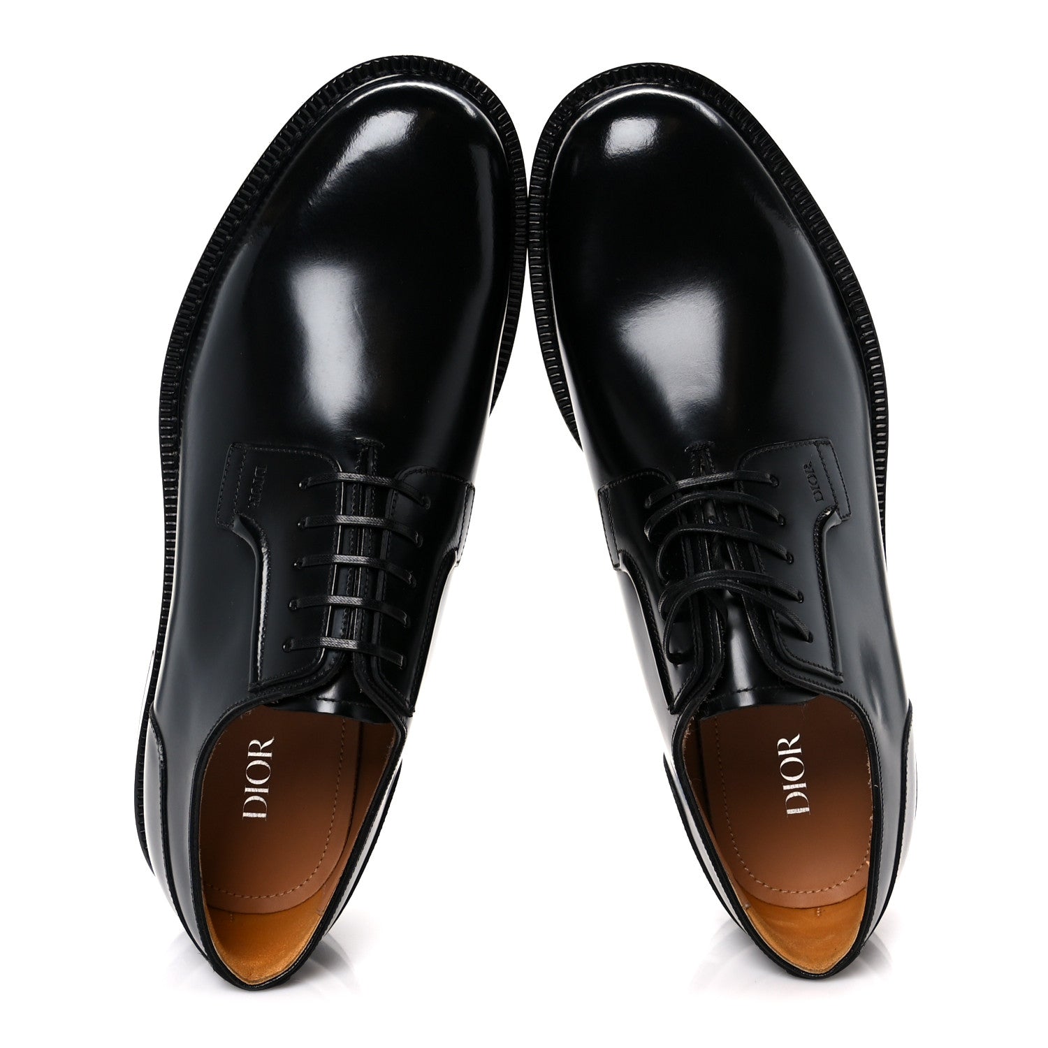 Christian Dior Calfskin Mens Derby Shoes 42 Black 1823684