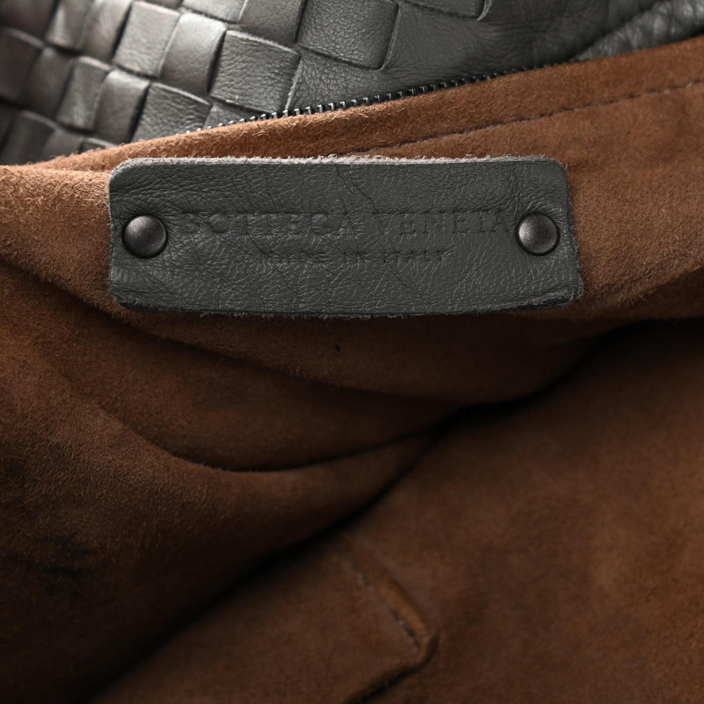 Nappa Intrecciato Bella Tote Grey