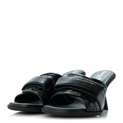 Christian Dior Calfskin Cannage Quilted Dio(r)evolution 80mm Slide Sandals 39 Black 4 of 9