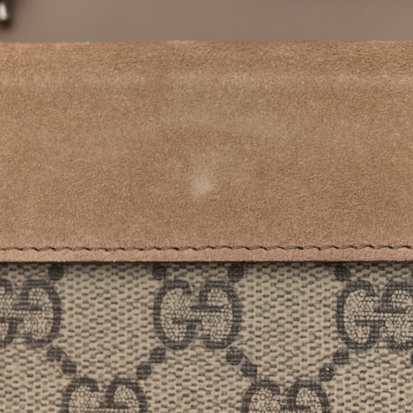 GG Supreme Monogram Super Mini Dionysus Shoulder Bag Taupe