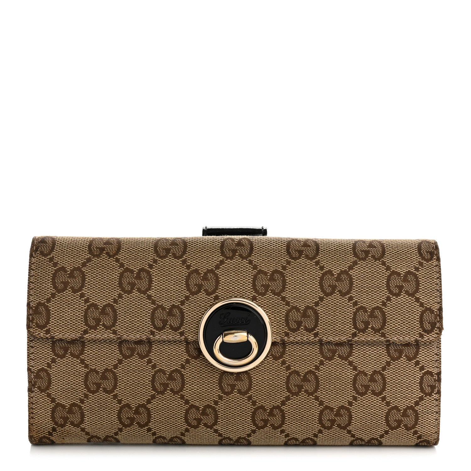 Gucci Monogram Eclipse Continental Wallet Black 1 of 13
