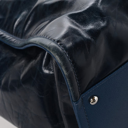 Chanel Glazed Calfskin Large Deauville Tote Blue 9 of 14