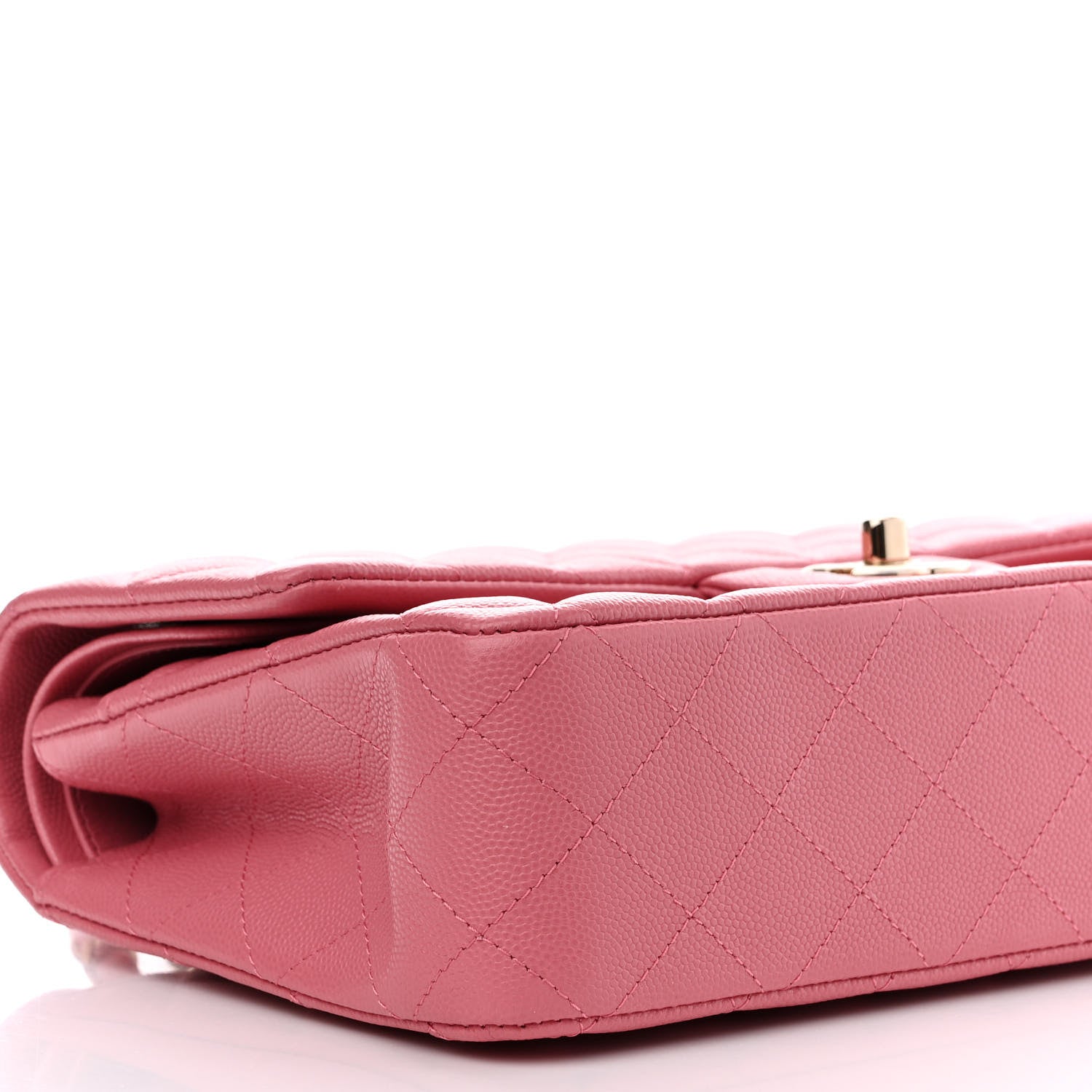 Chanel Caviar Quilted Medium Double Flap Pink 10 of 11