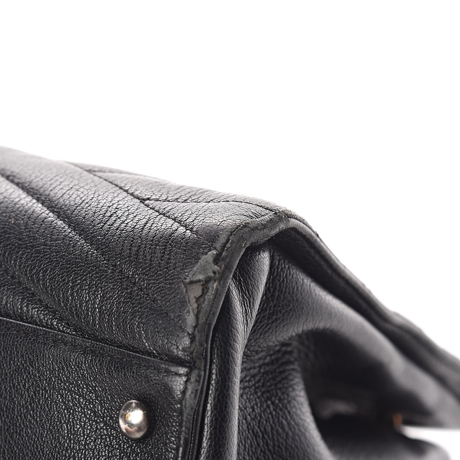 Chanel Shiny Goatskin Chevron Quilted Large Gabrielle Shopping Tote Black 14 of 18