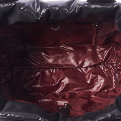 Chanel Nylon Quilted Coco Cocoon Medium Reversible Tote Black Red 6 of 9