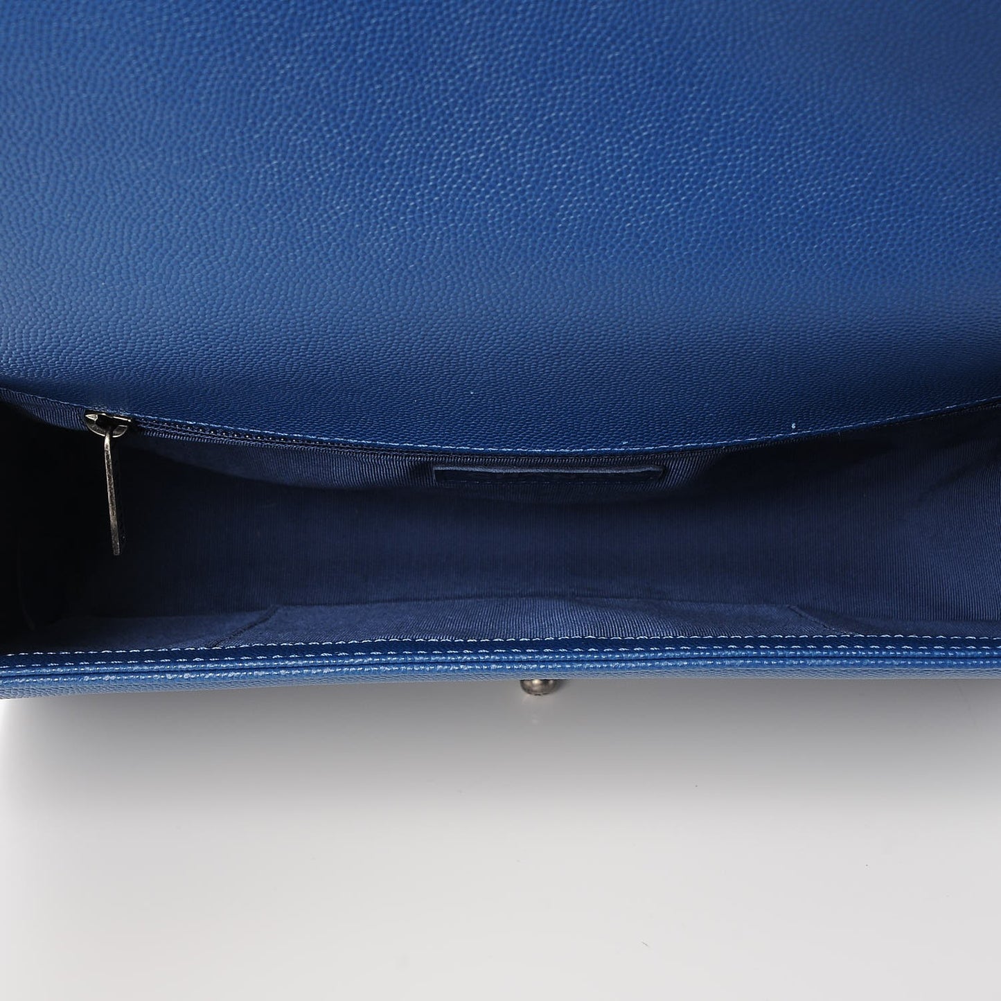 Caviar Quilted New Medium Boy Flap Dark Blue