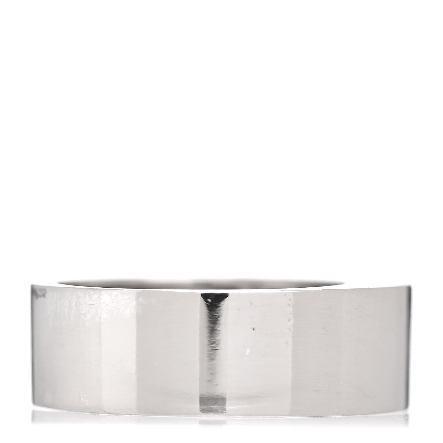 Chopard 18K White Gold Happy Diamond Square Band Ring 54 6.75 3 of 4