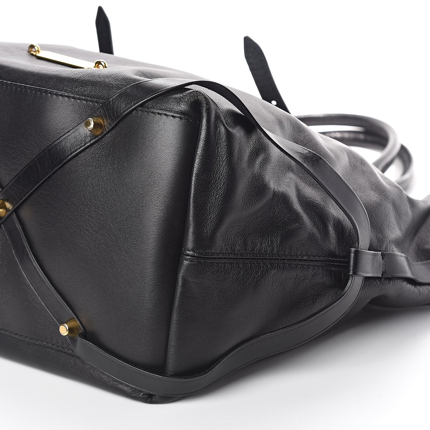 Lambskin Medium East West Tote Black
