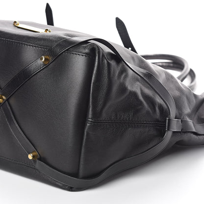 Burberry Lambskin Medium East West Tote Black 9 of 9