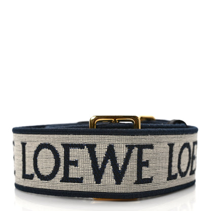 Loewe Calfskin Jacquard Anagram Strap Navy Black 2 of 5