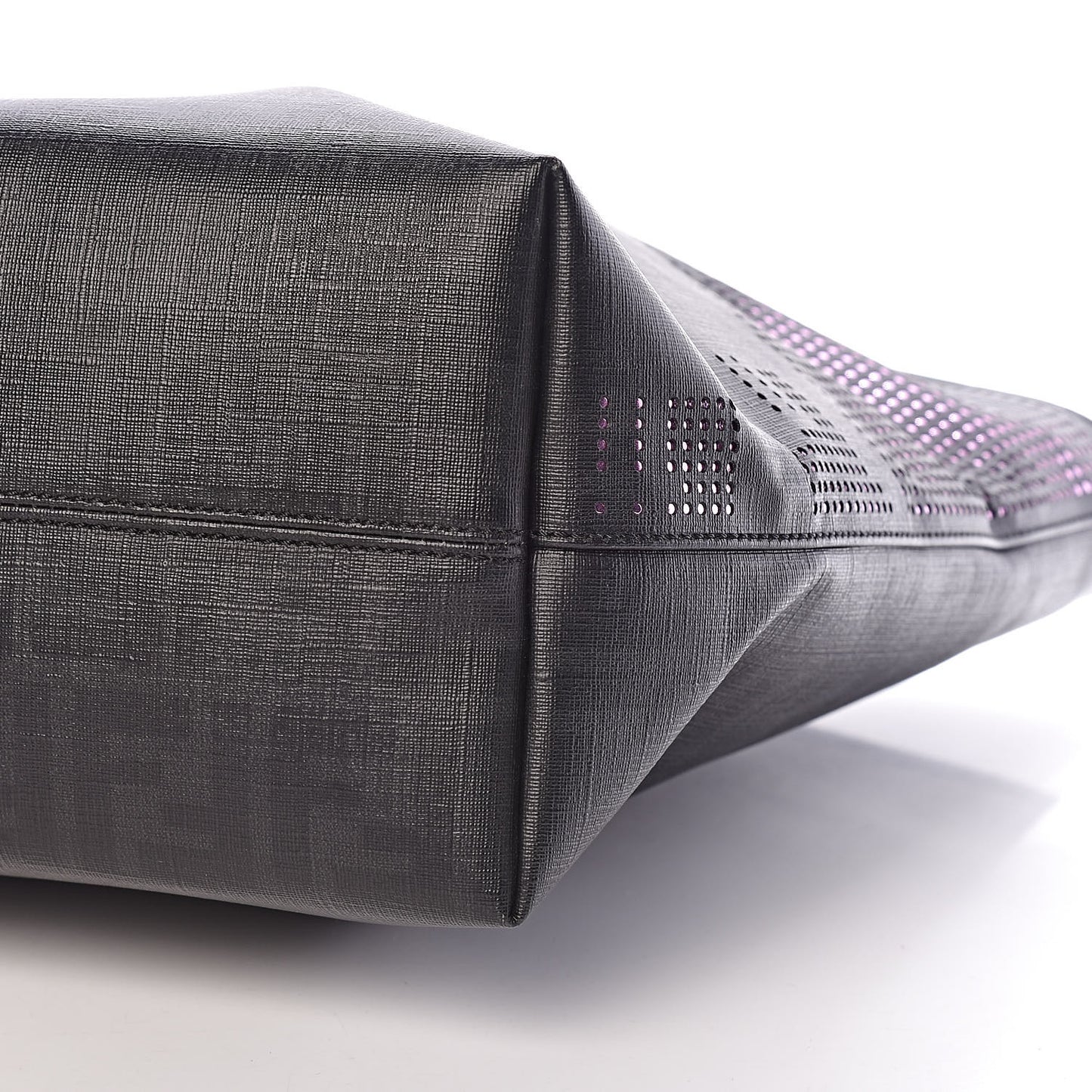 Zucca Lampo Medium Roll Tote Black Oro Rosa
