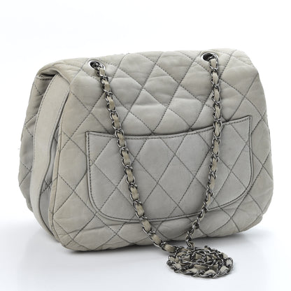 Chanel Lambskin Quilted Large 3 Flap Grey 2 of 10