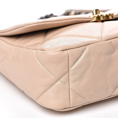 Chanel Goatskin Quilted Medium 19 Flap Beige 8 of 11