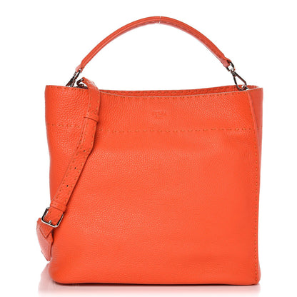 Fendi Cuoio Romano Selleria Large Anna Bucket Bag Arancio 1 of 8