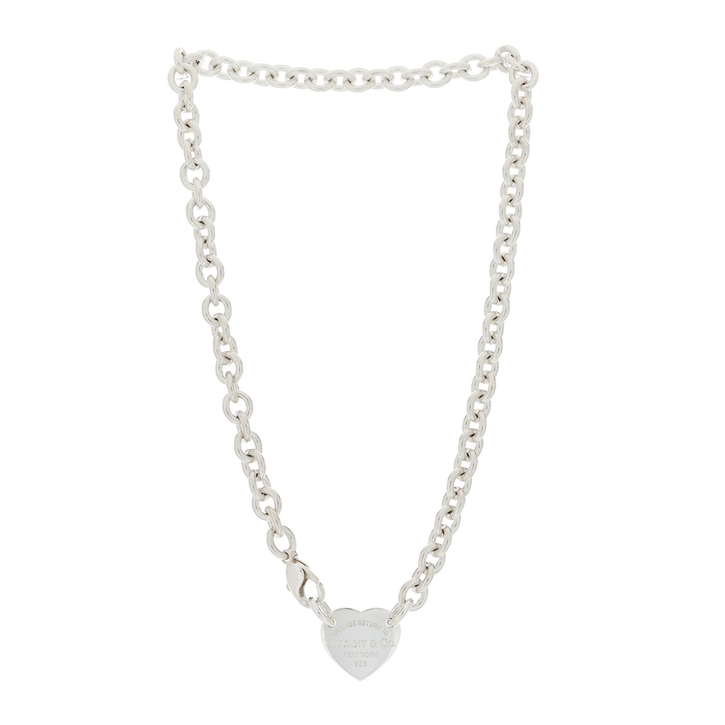 Sterling Silver Return to Tiffany Heart Tag Choker Necklace