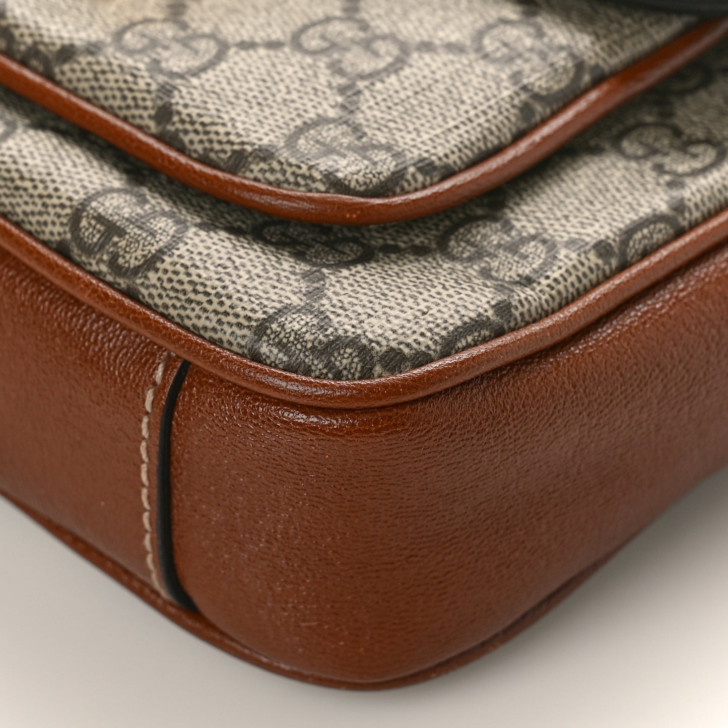 GG Supreme Monogram New Sakai Lux Calfskin Mini Padlock Flap Pocket Shoulder Bag Beige Ebony Black Cuir