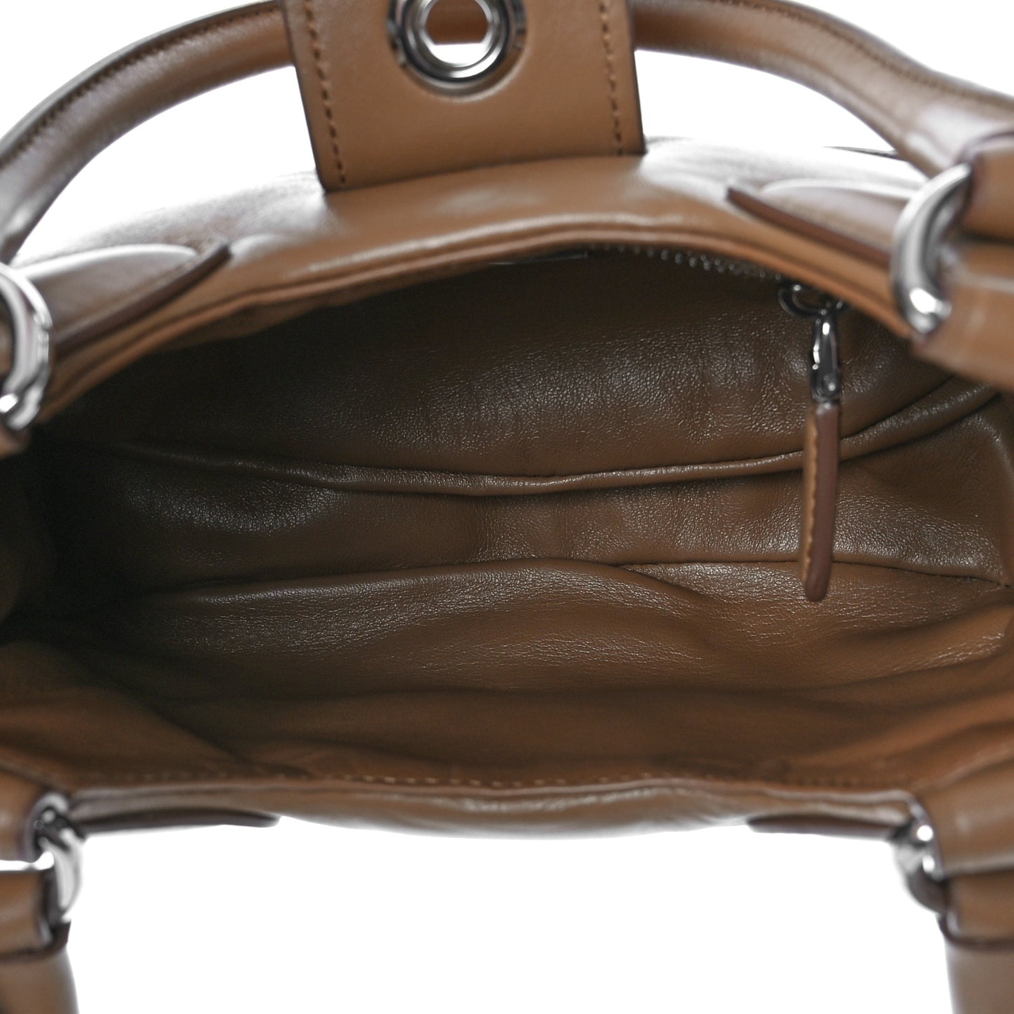 Nappa Soft Padded Re-Edition 2002 Moon Bag Caramel
