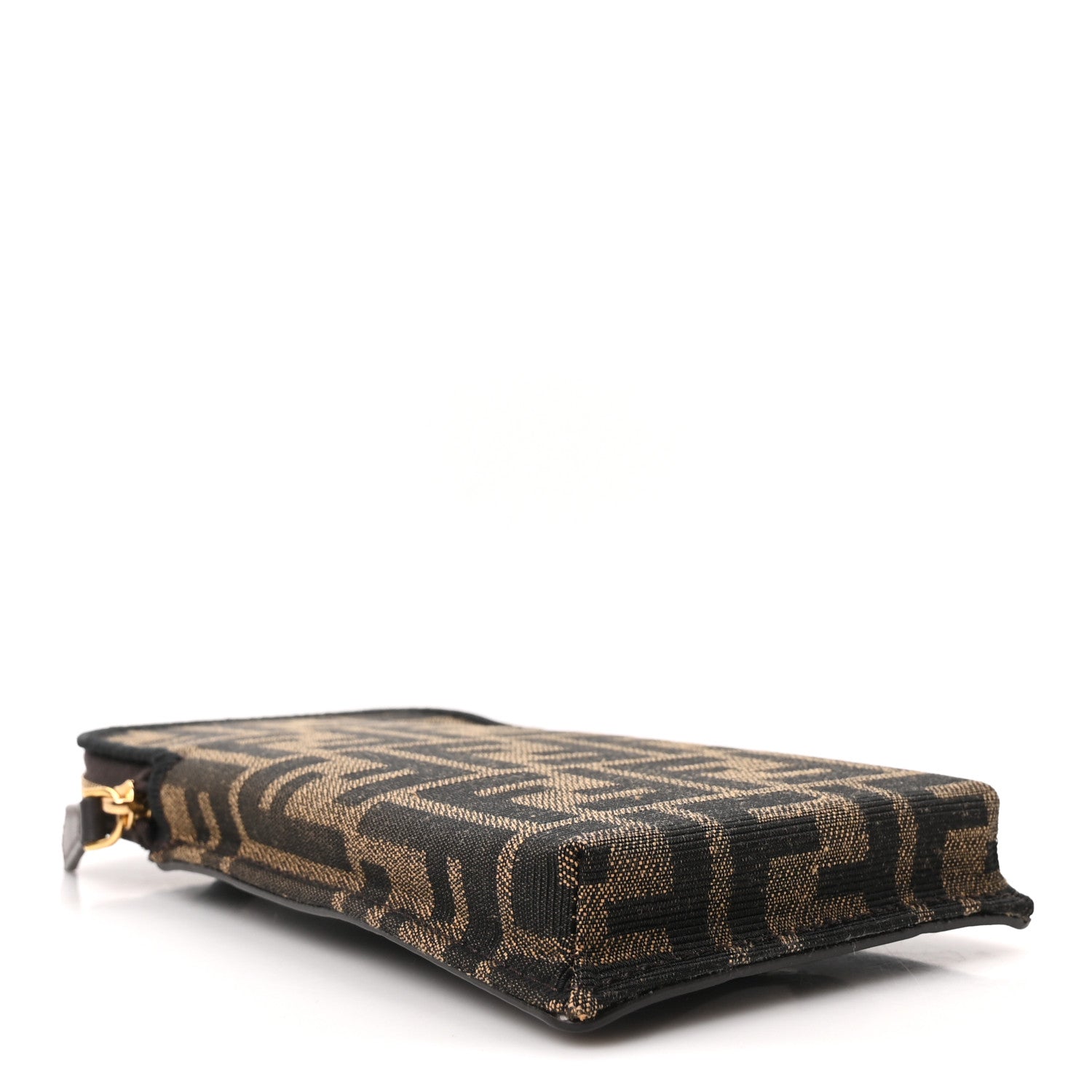 Fendi Fabric Jacquard FF 1974 Cell Pocket Strap You Tobacco Moro Black 4 of 11