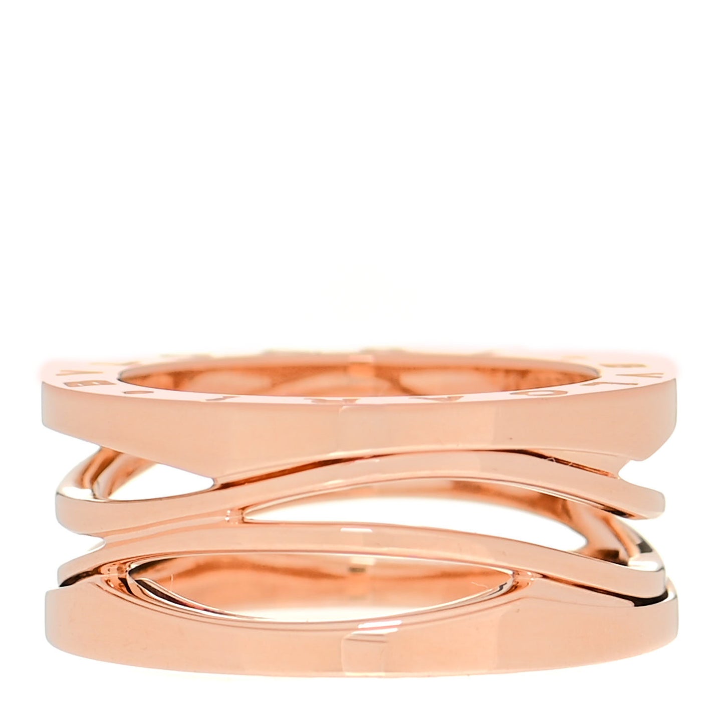 18K Rose Gold B.Zero1 Legend Three-Band Ring 53 6.5