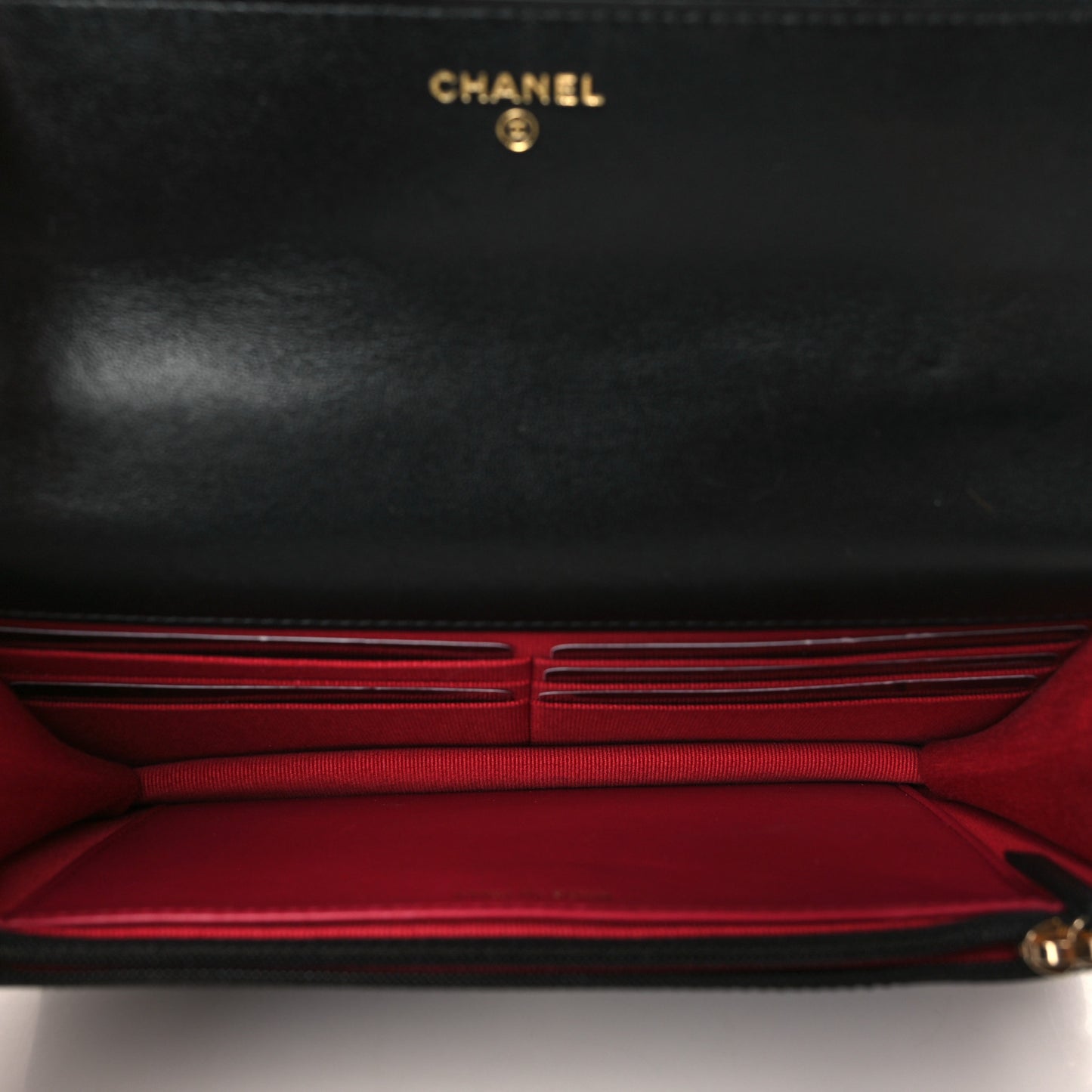 Goatskin Quilted Chanel 19 Wallet On Chain WOC Black