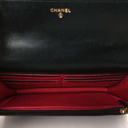 Chanel Goatskin Quilted Chanel 19 Wallet On Chain WOC Black 5 of 10