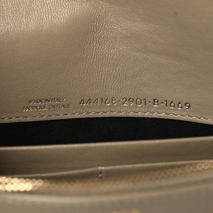 Balenciaga Calfskin Crocodile Embossed Classic Gold Hardware Wallet on Chain Beige Latte 6 of 9