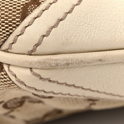 Gucci Monogram Medium New Britt Half Moon Hobo White 19 of 20