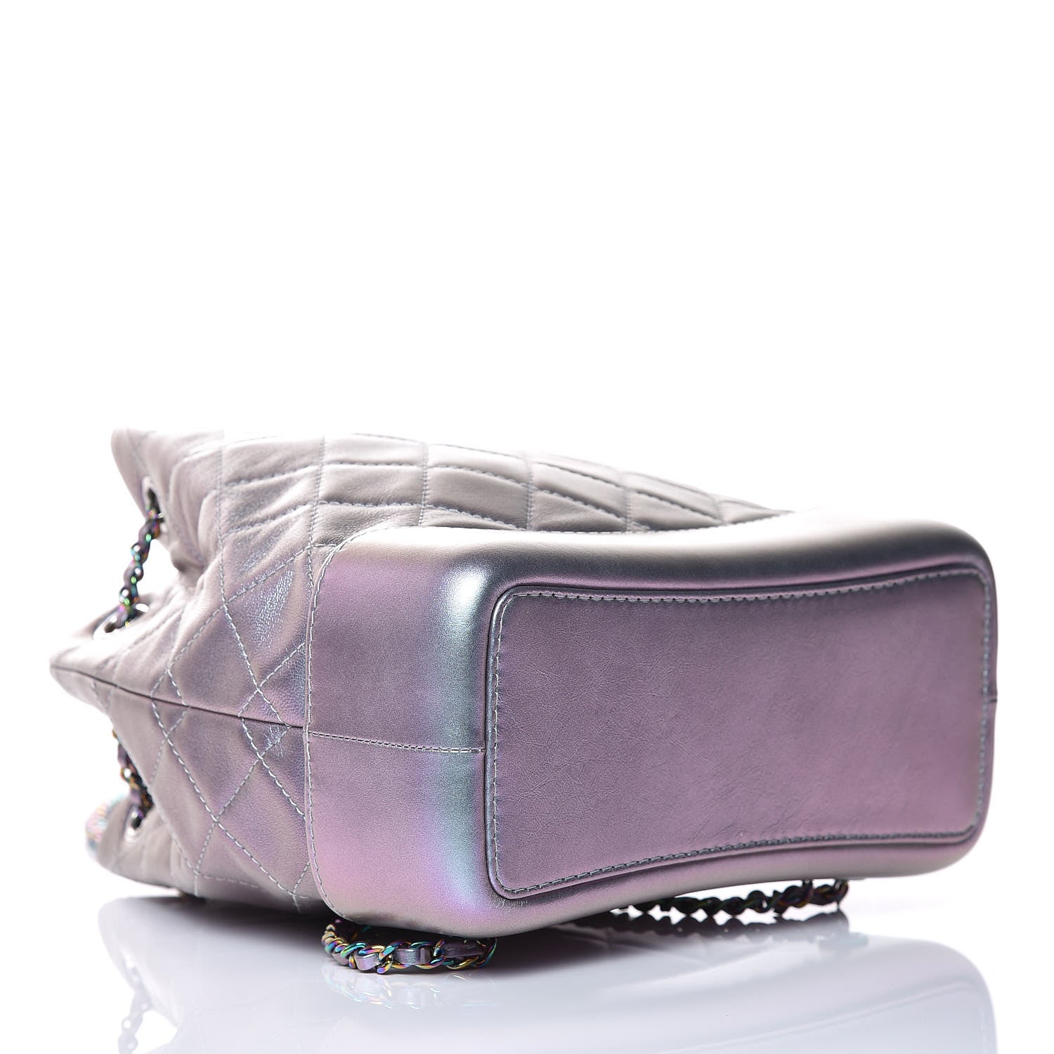 Chanel Iridescent Lambskin Calfskin Small Quilted Gabrielle Backpack Light Purple 4 of 8