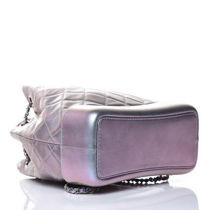 Chanel Iridescent Lambskin Calfskin Small Quilted Gabrielle Backpack Light Purple 4 of 8