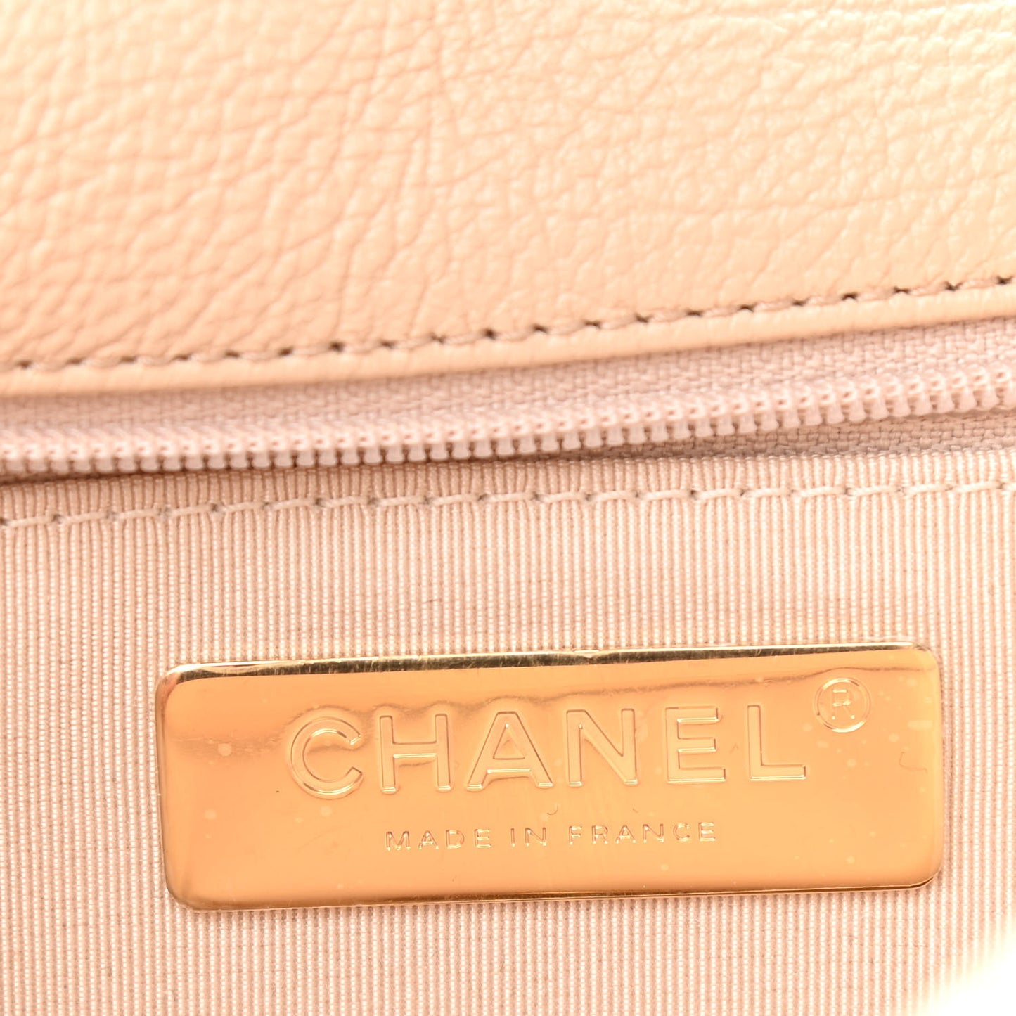 Calfskin Crochet Medium Chanel 19 Flap Beige