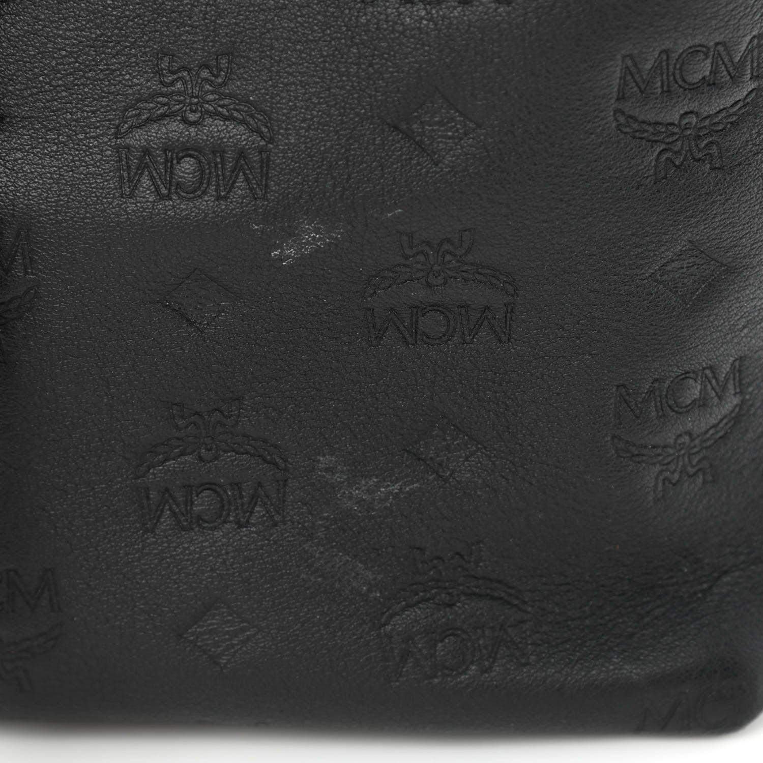 MCM Calfskin Ottomar Monogram Essential Backpack Black 13 of 14