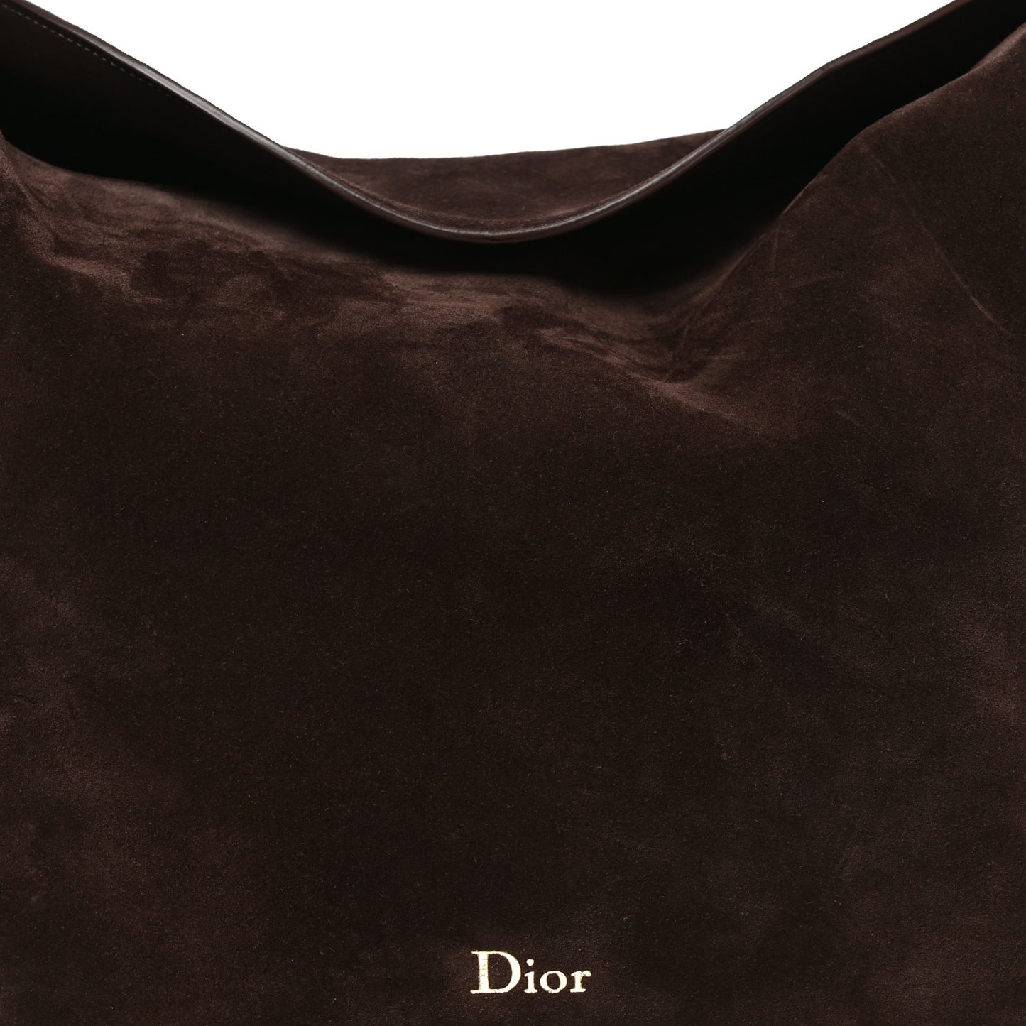 Suede Calfskin Medium Diorly Bag Chocolate