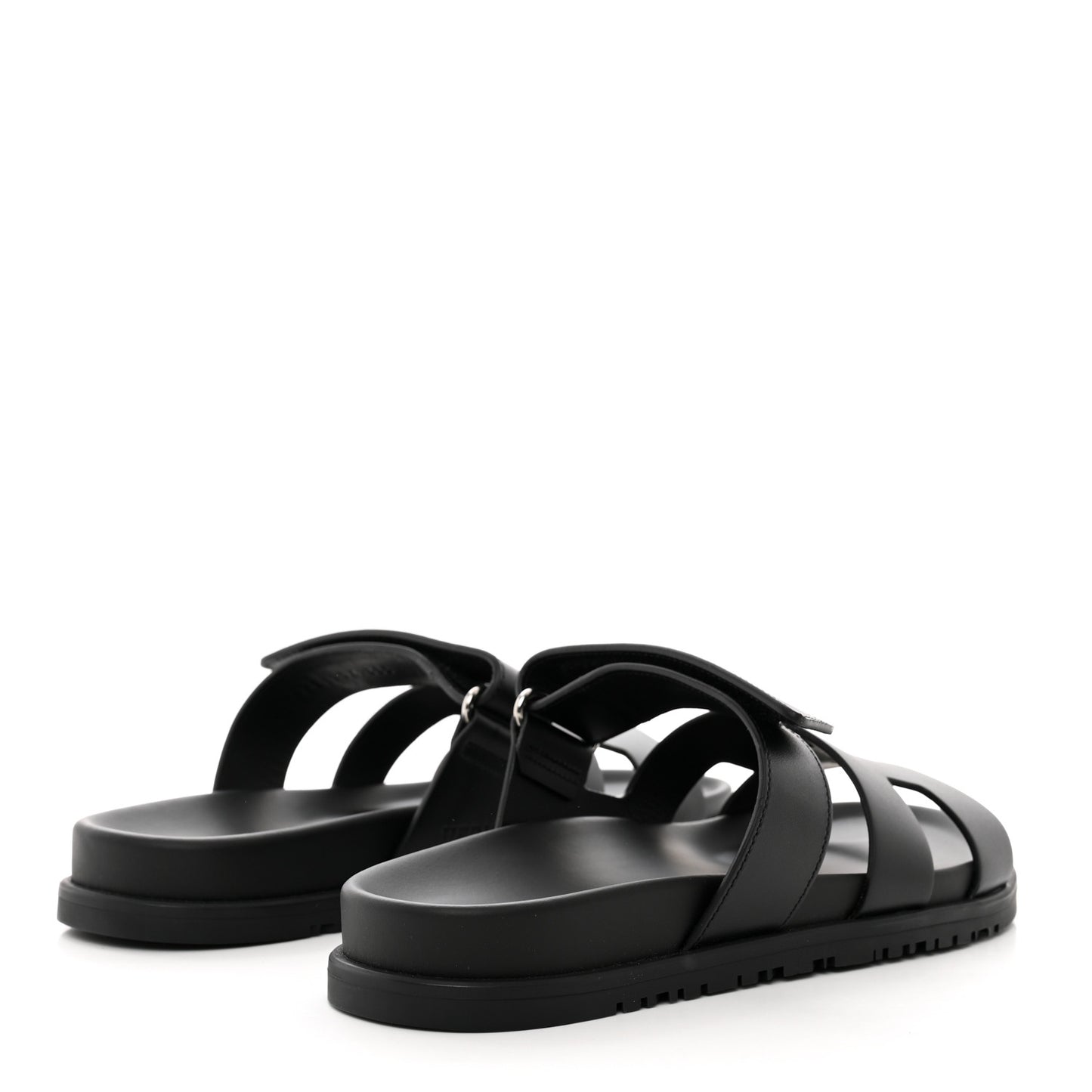 Calfskin Womens Chypre Sandals 38.5 Black