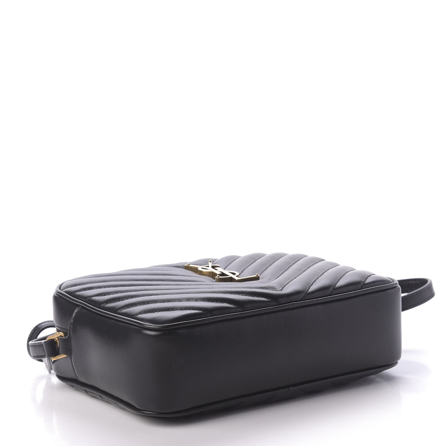 Saint Laurent Calfskin Matelasse Monogram Lou Camera Bag Black 4 of 9
