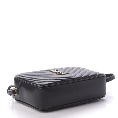 Saint Laurent Calfskin Matelasse Monogram Lou Camera Bag Black 4 of 9