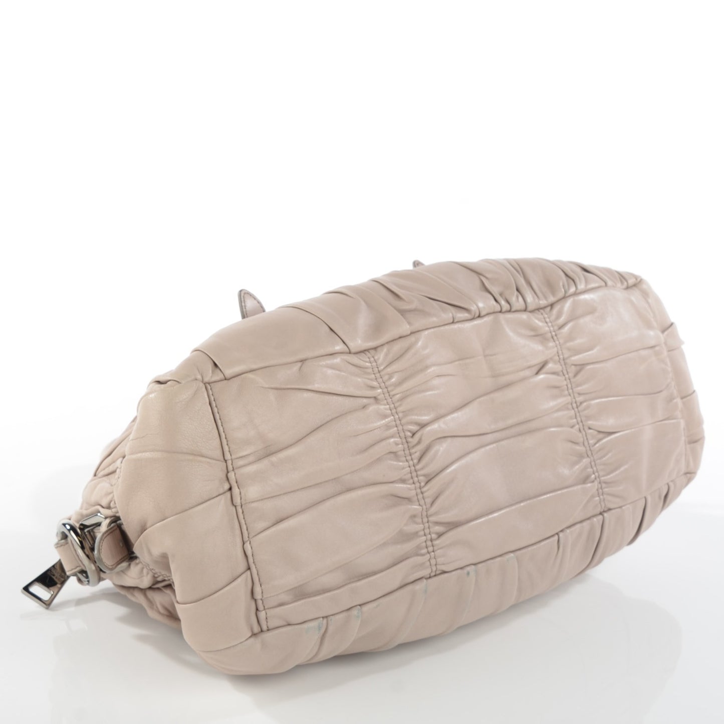 Nappa Gaufre Shopping Satchel Pomice