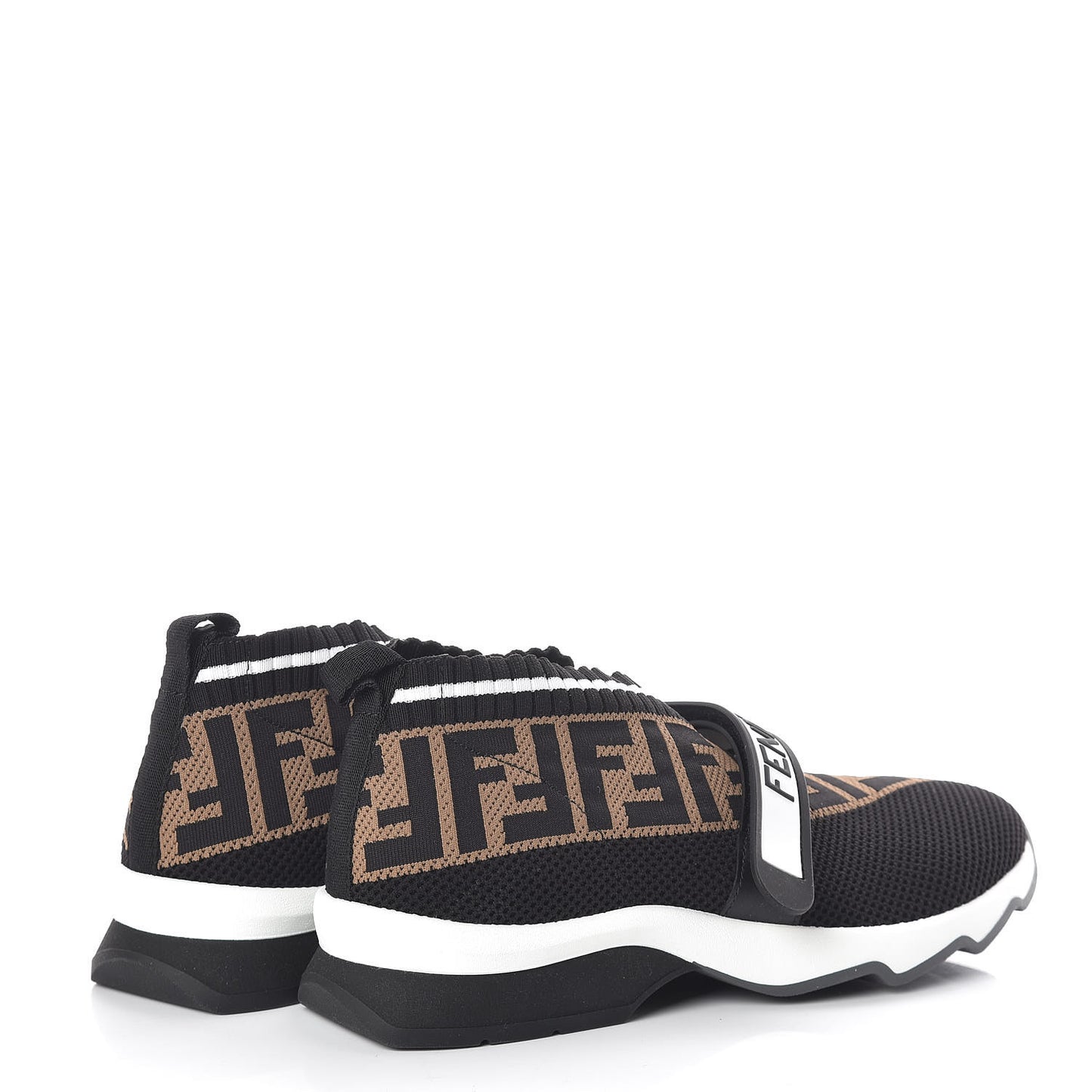 Stretch Yarn FF Stiff Band Rockoko Sneakers 39 Black White Tobacco