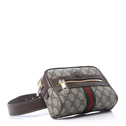 Gucci GG Supreme Monogram Web Small Ophidia Belt Bag 85 34 Dark Brown 4 of 10