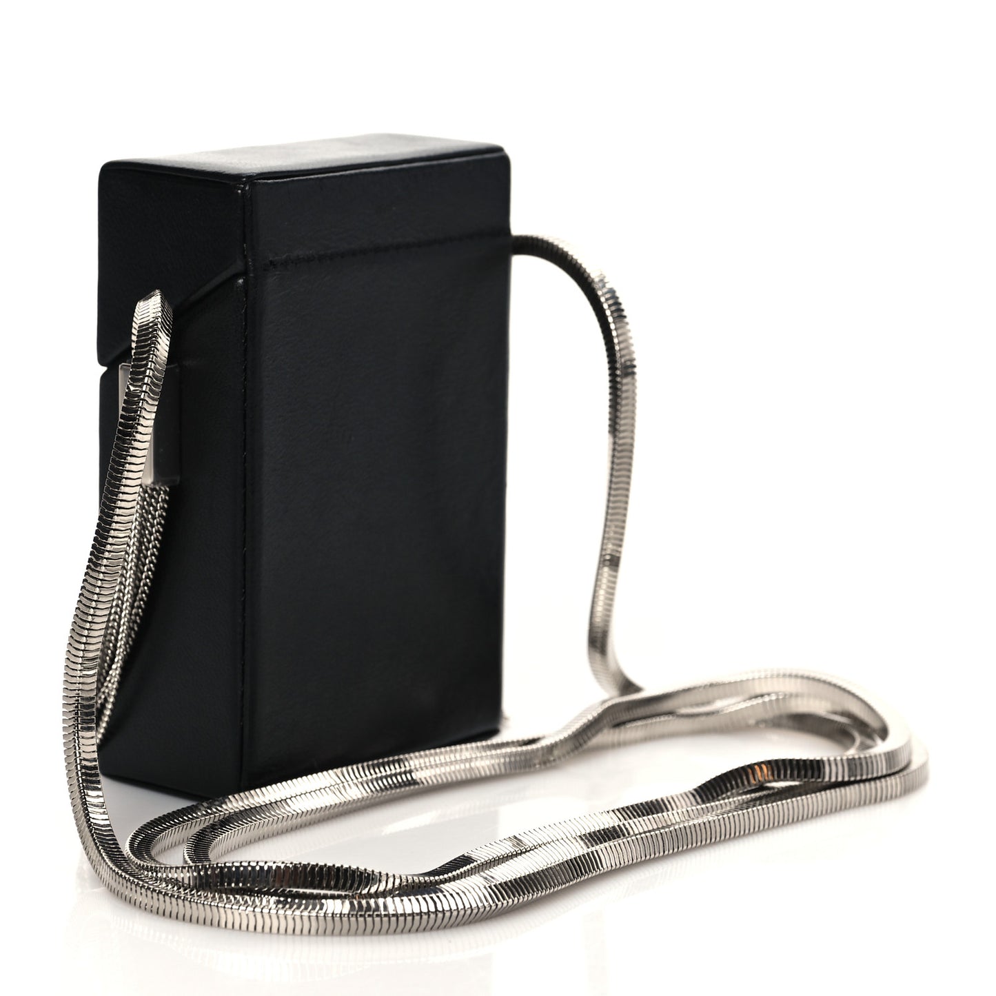 Lambskin Smoking Box Crossbody Black