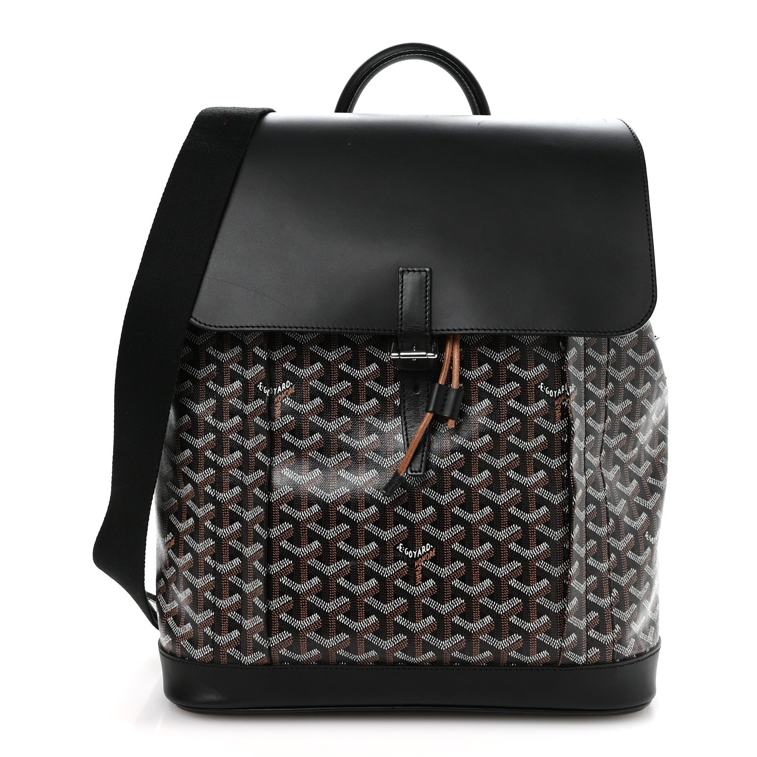 Goyard Goyardine Calfskin Alpin MM Backpack Black 1 of 11