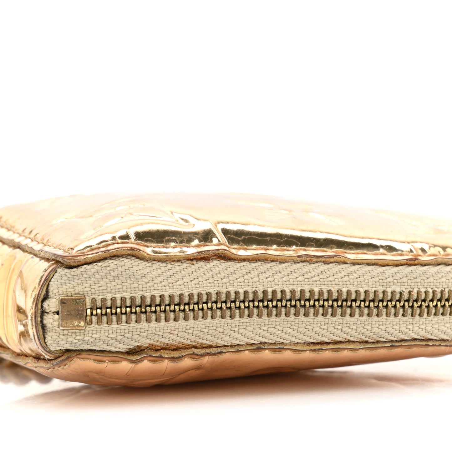 Monogram Miroir Heart Coin Purse Gold