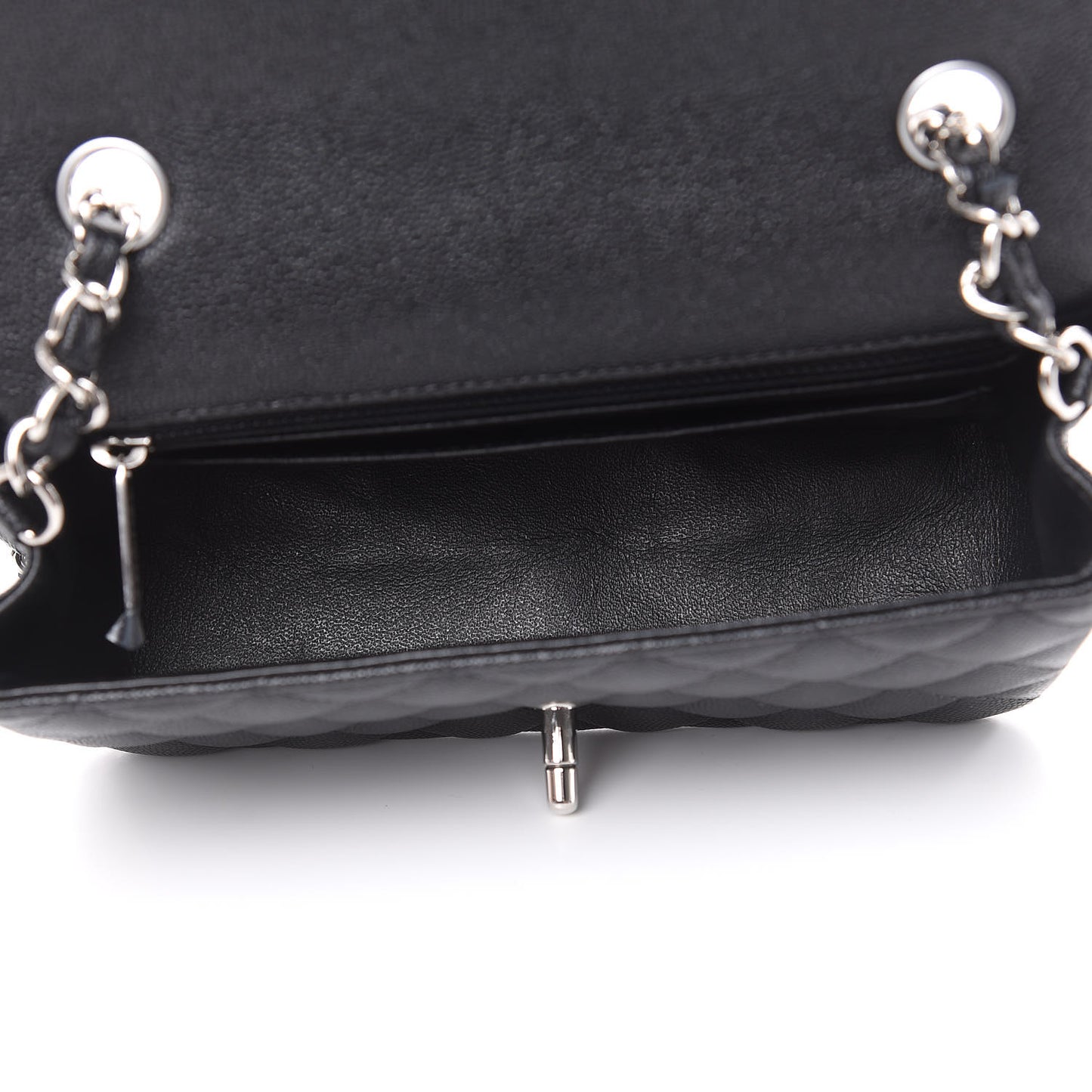 Caviar Quilted Mini Rectangular Flap Black