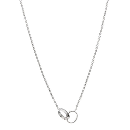 Cartier 18K White Gold Interlocking LOVE Necklace 1 of 5