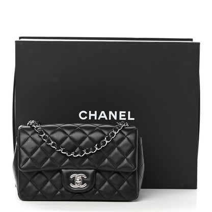 Chanel Lambskin Quilted Mini Rectangular Flap Black 16 of 16