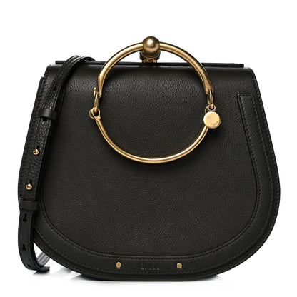 Chloe Calfskin Suede Medium Nile Bracelet Bag Black 1 of 12