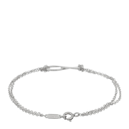Tiffany Sterling Silver Infinity Double Chain Bracelet 2 of 4