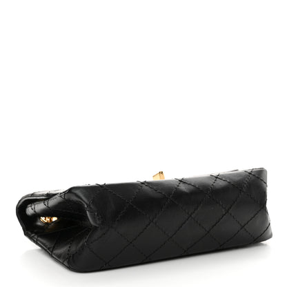 Chanel Aged Calfskin Quilted 2.55 Reissue Mini Flap Black 4 of 11