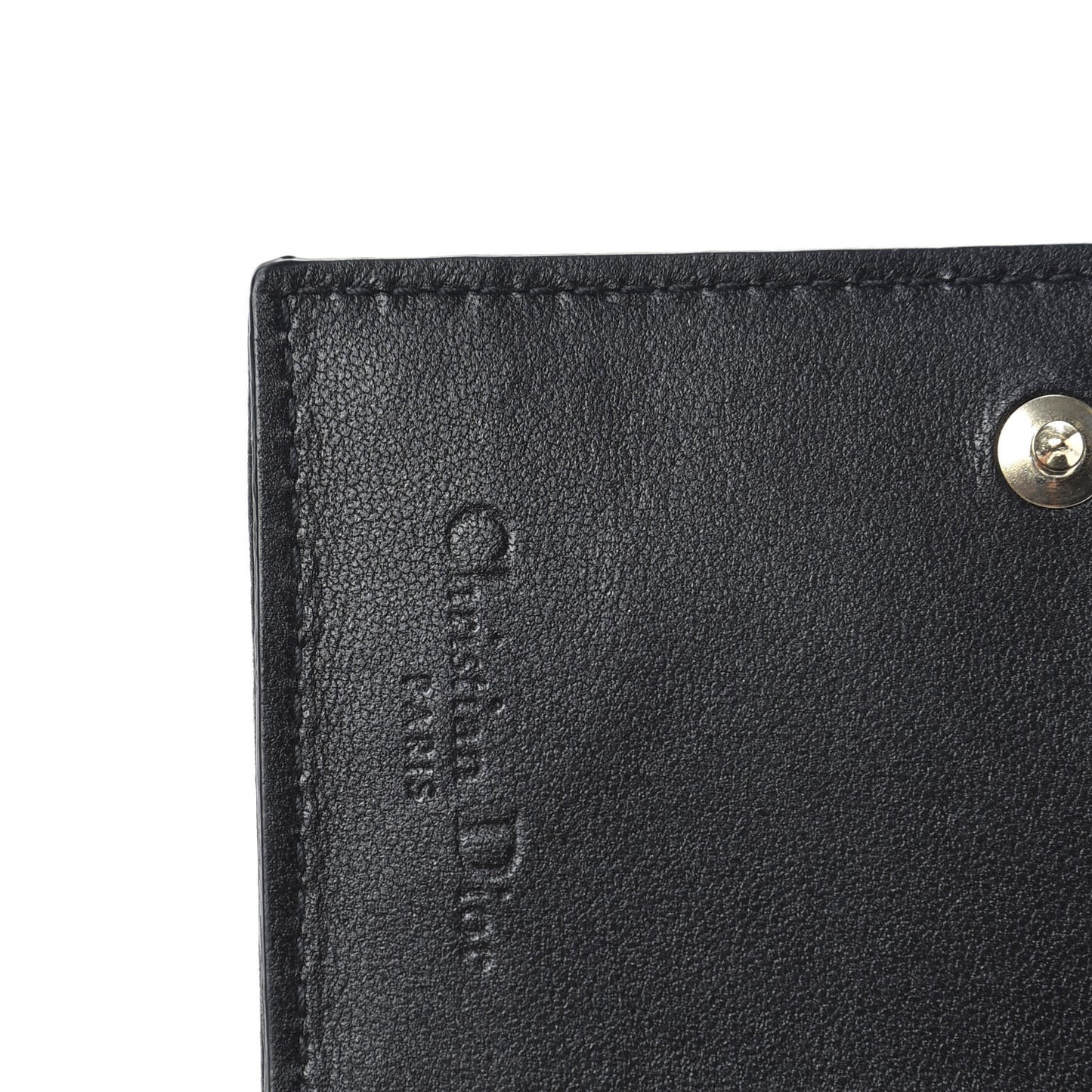 Lambskin Cannage Small Lady Dior Flap Card Holder Black