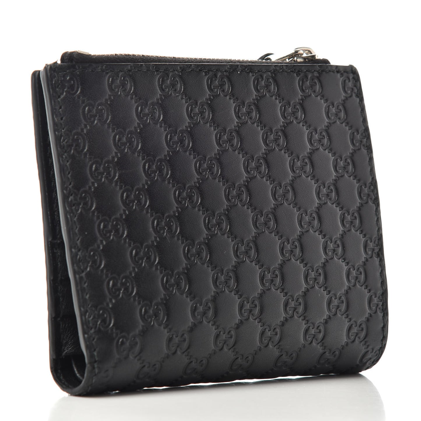 Microguccissima Snap Bi-Fold Wallet Black