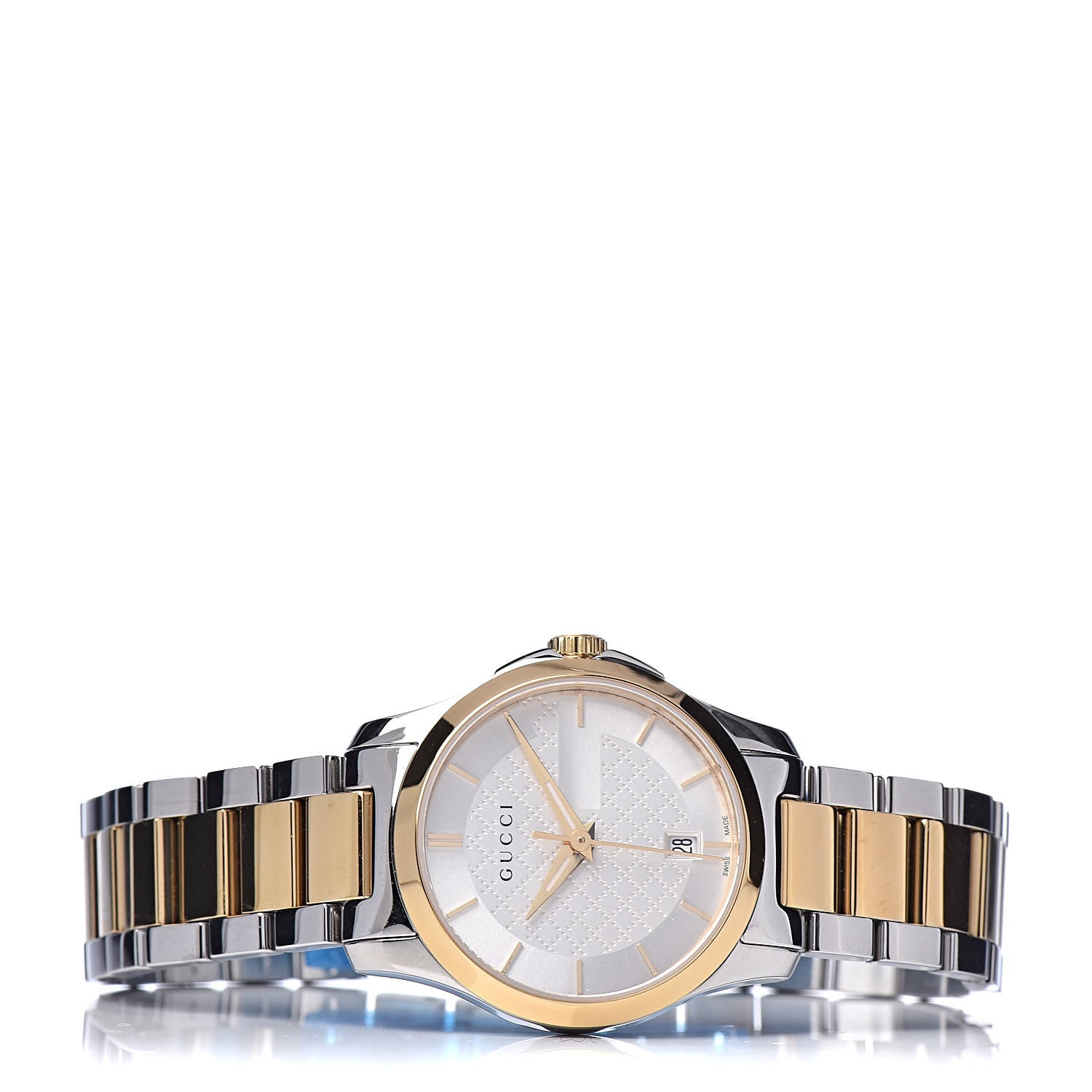 Gucci Stainless Steel 28mm G-Timeless Two Tone Quartz Watch 3 of 7